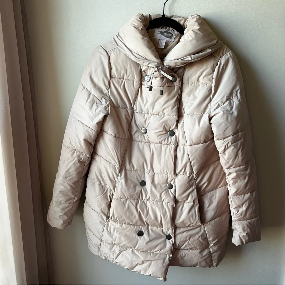 Forever21 - Cream Puffer Coat